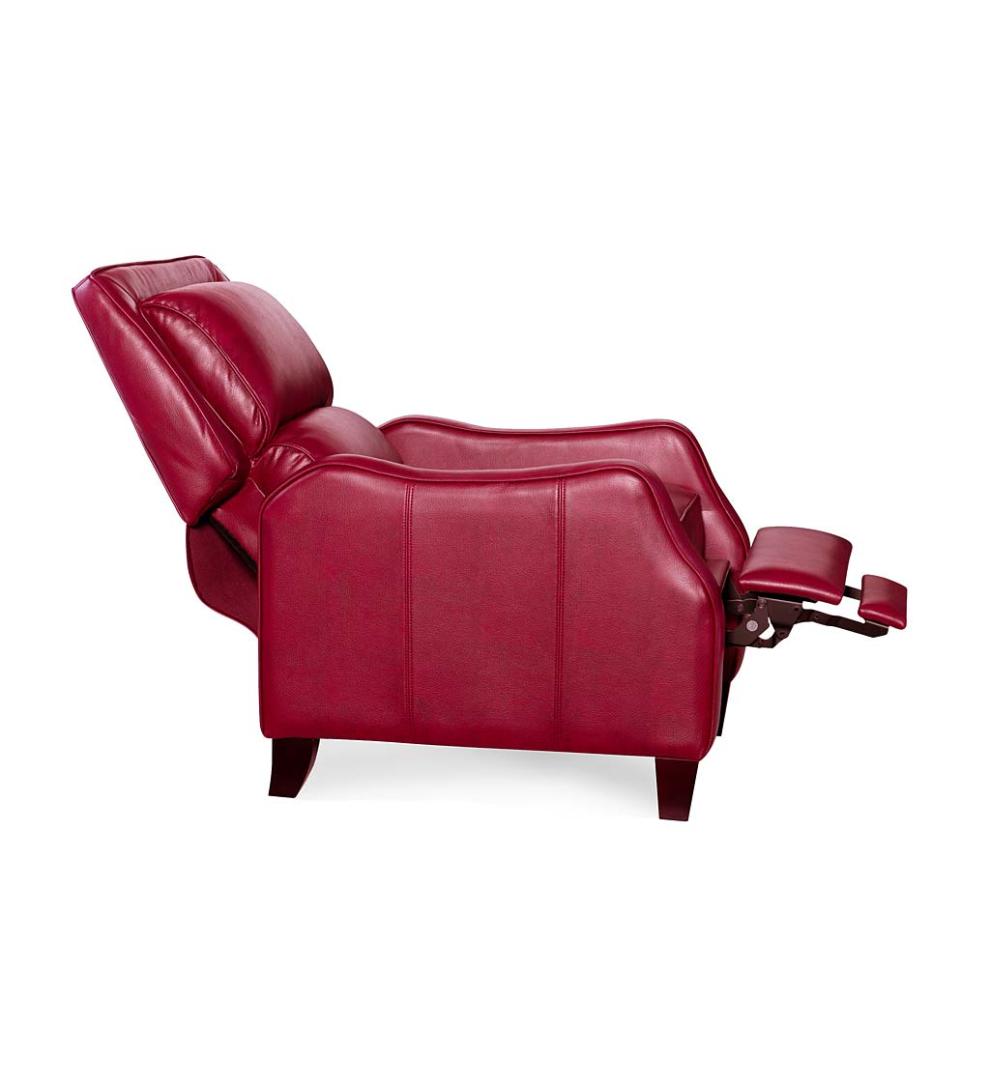 Plow &amp; Hearth Chairs &amp; Rockers | Indoor Living Duncan Vegan Leather Recliner - Brown