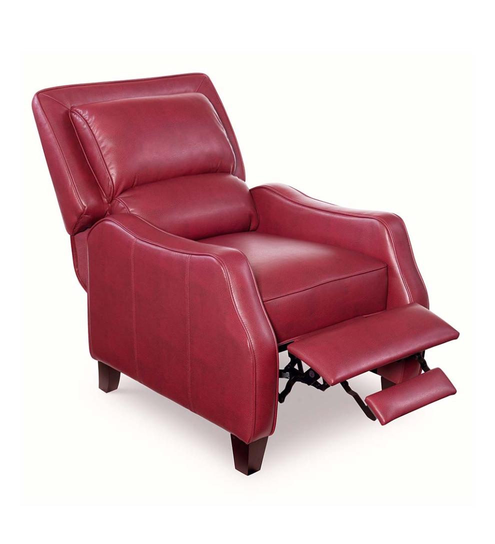 Plow &amp; Hearth Chairs &amp; Rockers | Indoor Living Duncan Vegan Leather Recliner - Brown