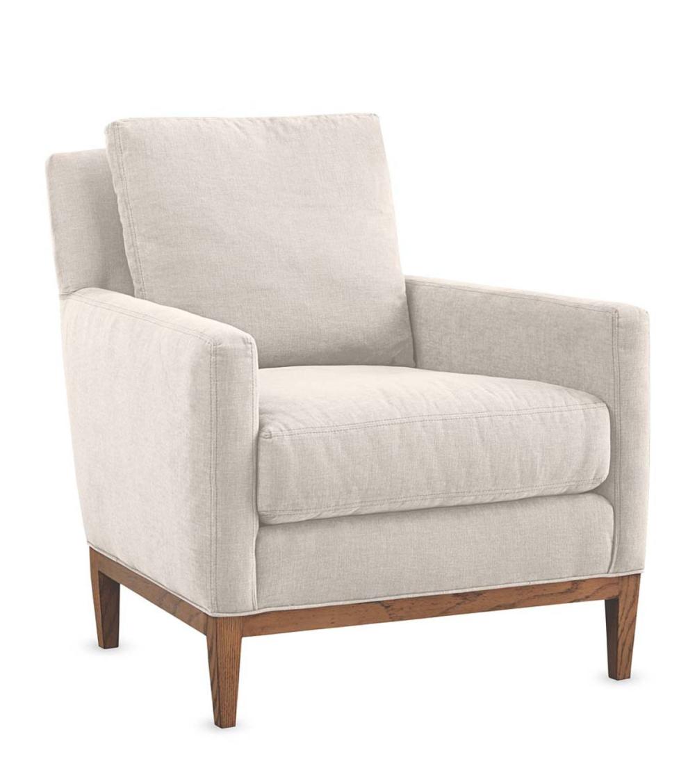 Plow &amp; Hearth Chairs &amp; Rockers | Indoor Living Eco-Friendly Handmade Upholstered Studio Chair, Made In Usa - Brussels Linen