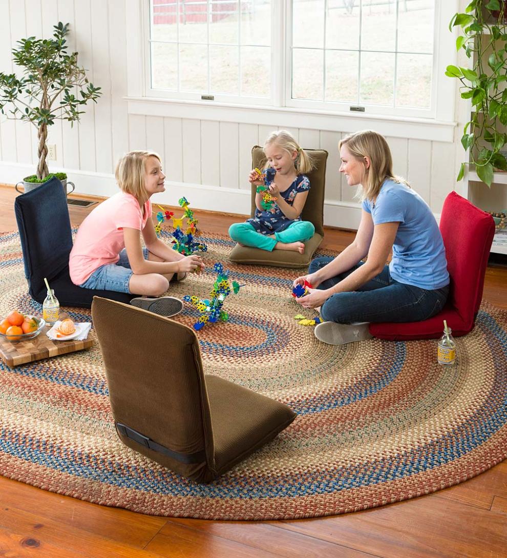 Plow &amp; Hearth Chairs &amp; Rockers | Indoor Living Multiangle Floor Chair With Adjustable Back