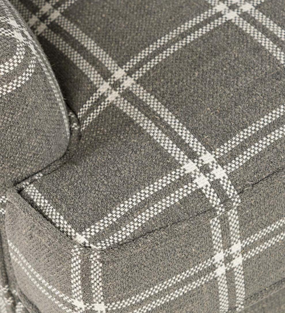 Plow &amp; Hearth Chairs &amp; Rockers | Indoor Living Plaid Upholstered Wingback Accent Chair - Graphite