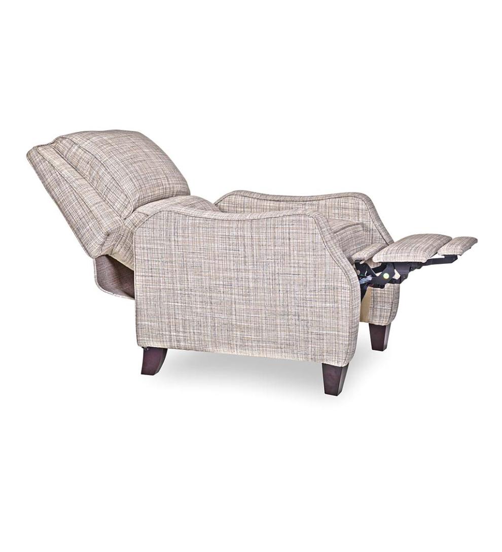 Plow &amp; Hearth Chairs &amp; Rockers | Indoor Living Timothy Linen Recliner Arm Chair - Grey