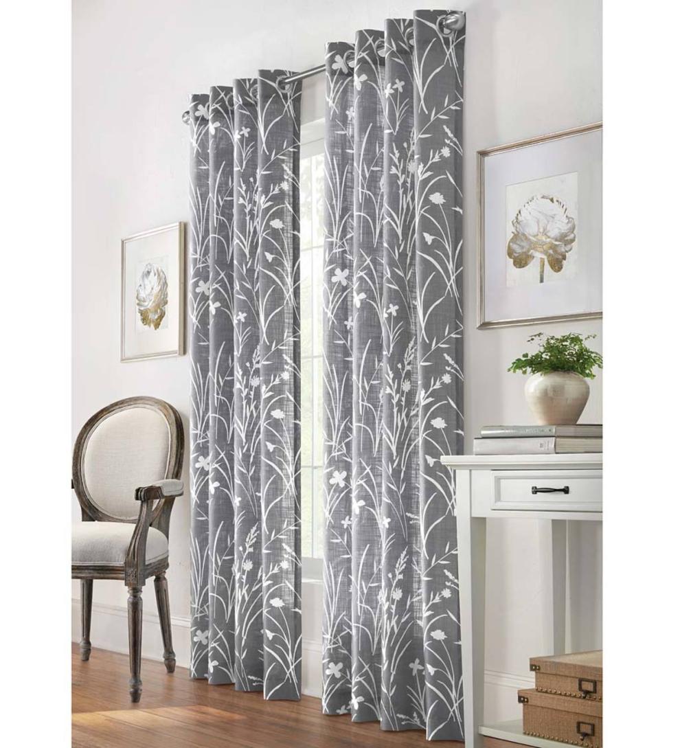Plow &amp; Hearth Curtain Panels | Indoor Living Buckingham Grommet Curtain Panel