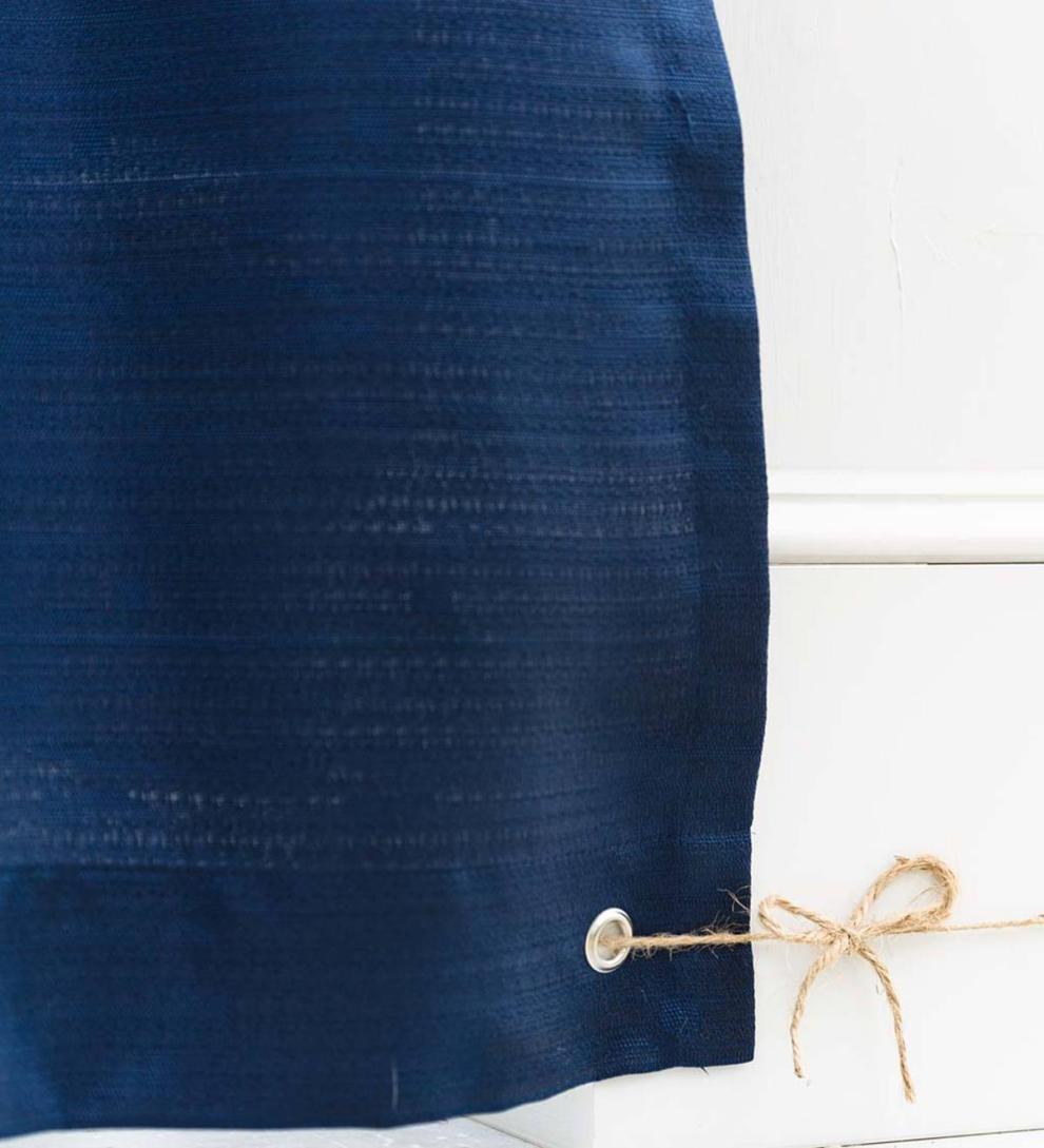 Plow &amp; Hearth Curtain Panels | Indoor Living Grasscloth Outdoor Curtain Panel With Tab Top