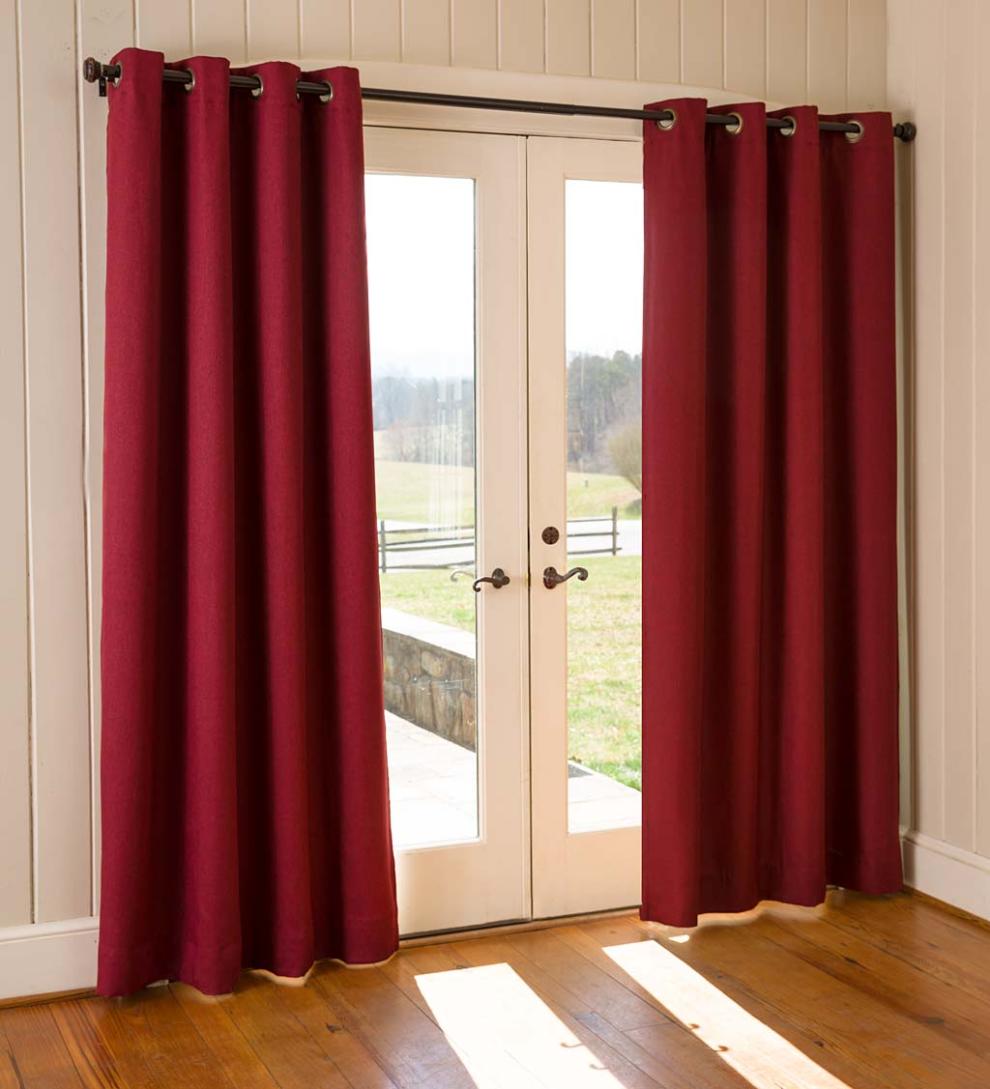 Plow &amp; Hearth Curtain Panels | Indoor Living Madison Double-Blackout Grommet Curtain Pairs