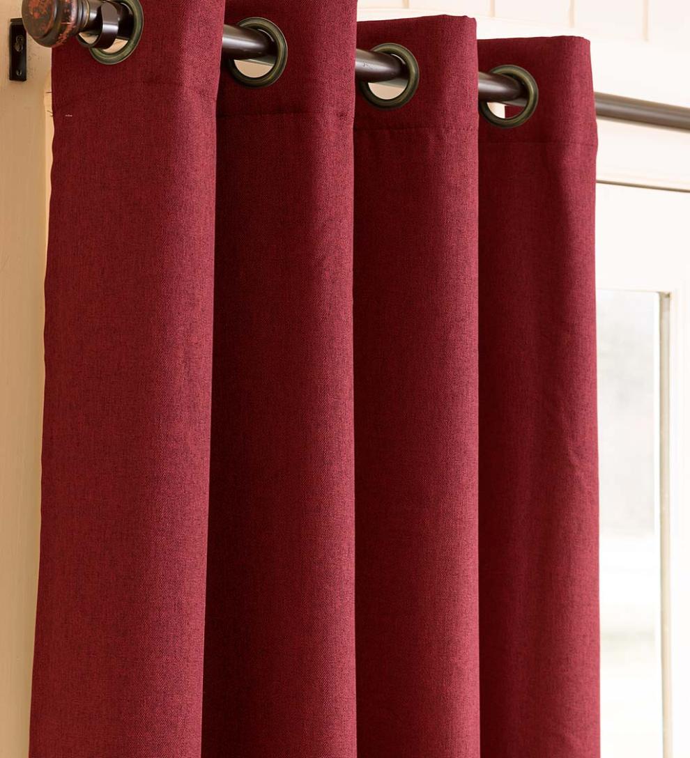 Plow &amp; Hearth Curtain Panels | Indoor Living Madison Double-Blackout Grommet Curtain Pairs