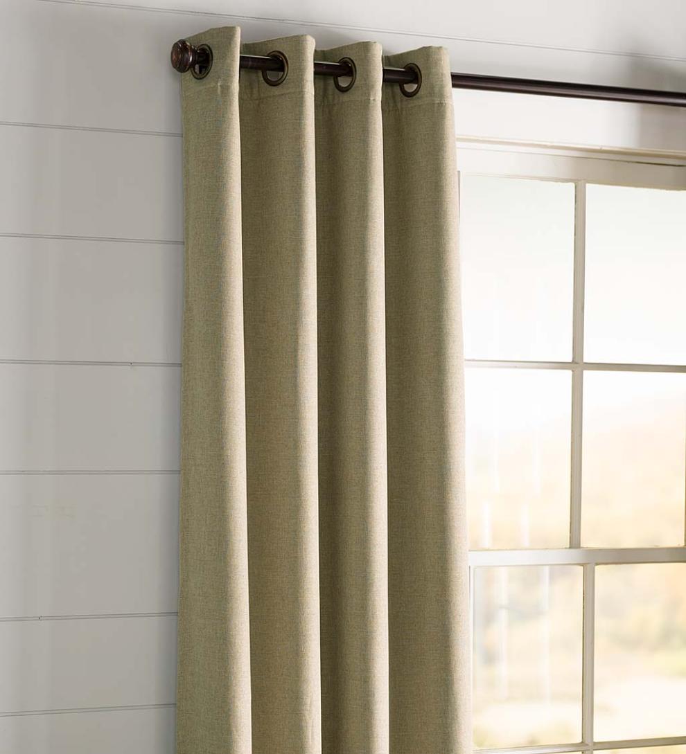 Plow &amp; Hearth Curtain Panels | Indoor Living Madison Double-Blackout Grommet Curtain Pairs