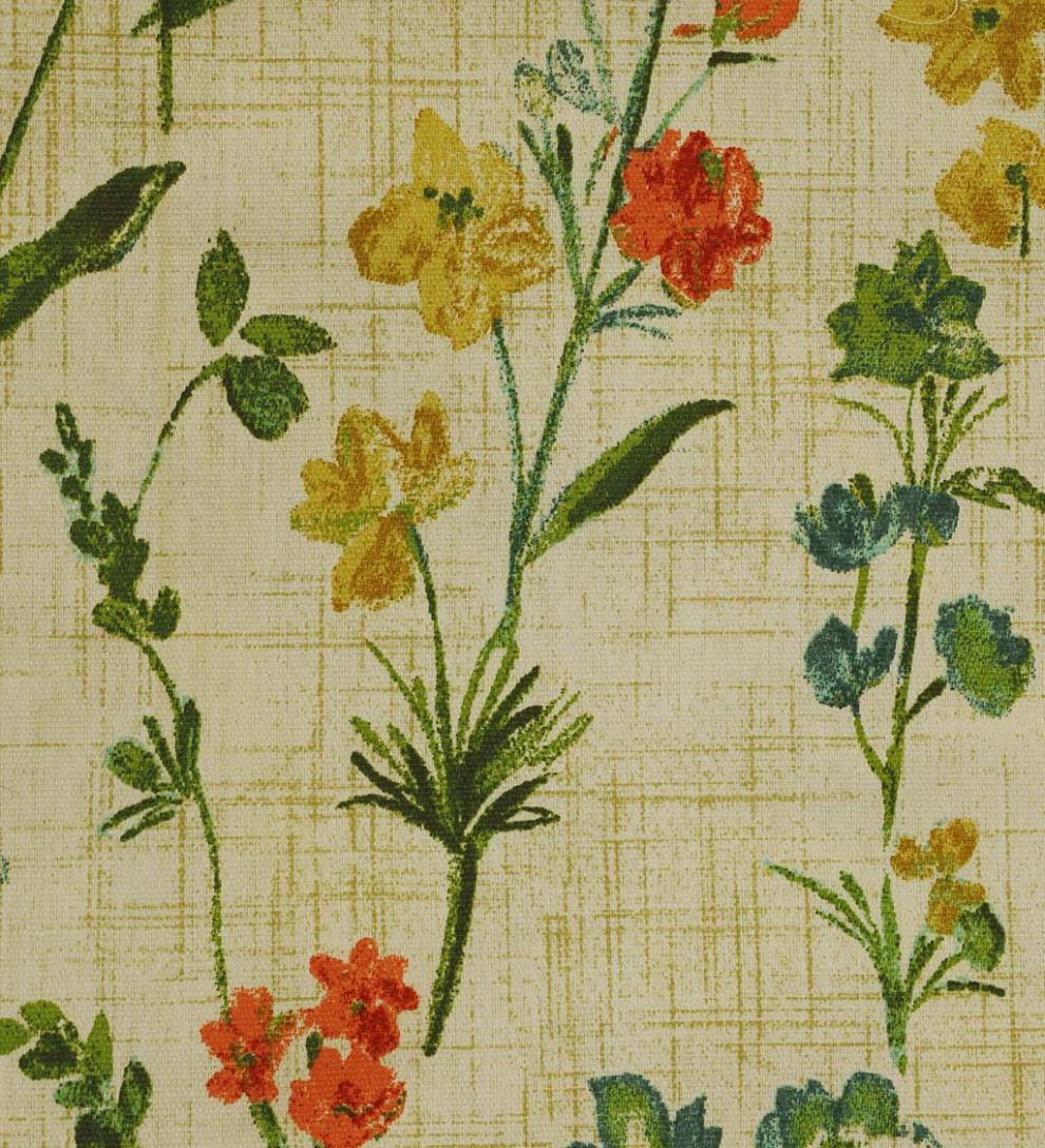 Plow &amp; Hearth Curtain Panels | Indoor Living Rockport Floral Linen-Look Curtain Pairs With Tiebacks