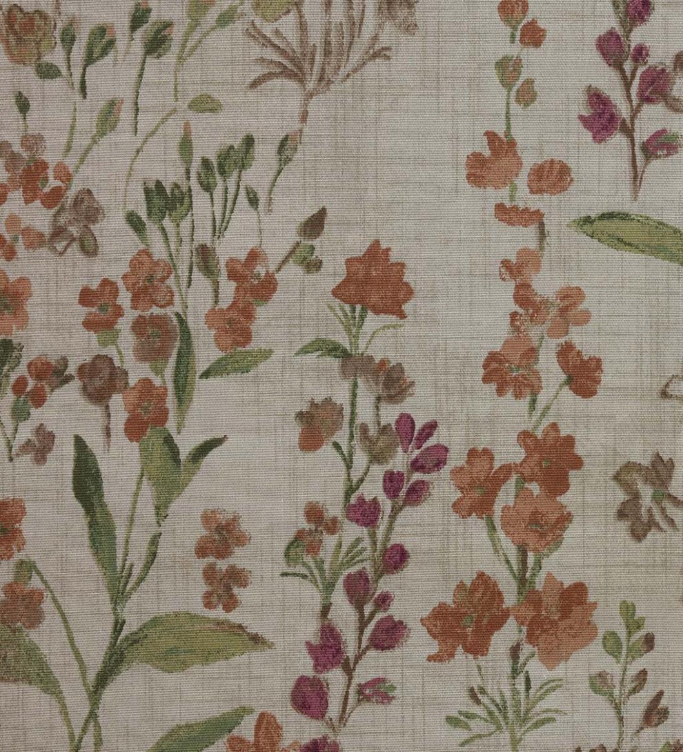 Plow &amp; Hearth Curtain Panels | Indoor Living Rockport Floral Linen-Look Curtain Pairs With Tiebacks