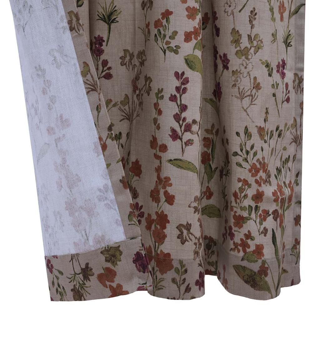 Plow &amp; Hearth Curtain Panels | Indoor Living Rockport Floral Linen-Look Curtain Pairs With Tiebacks