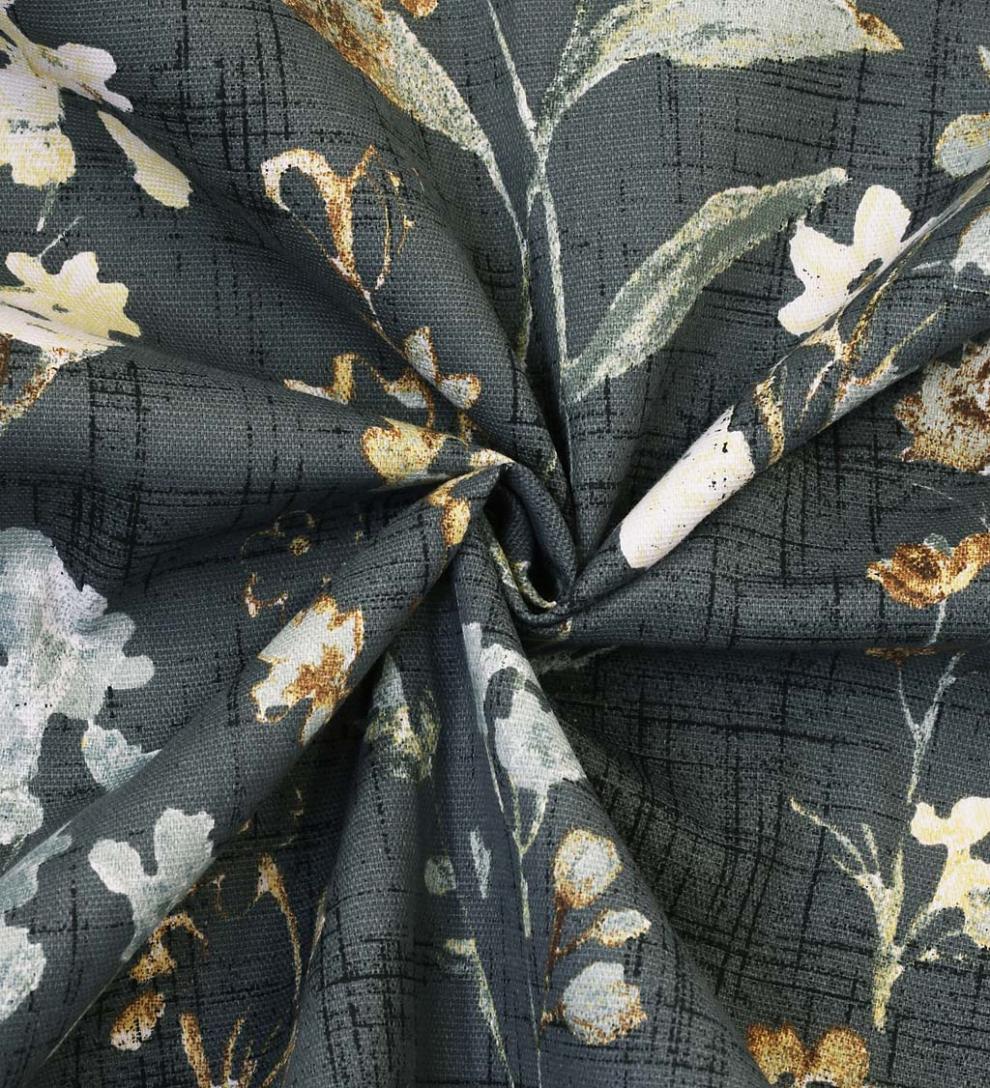 Plow &amp; Hearth Curtain Panels | Indoor Living Rockport Floral Linen-Look Curtain Pairs With Tiebacks