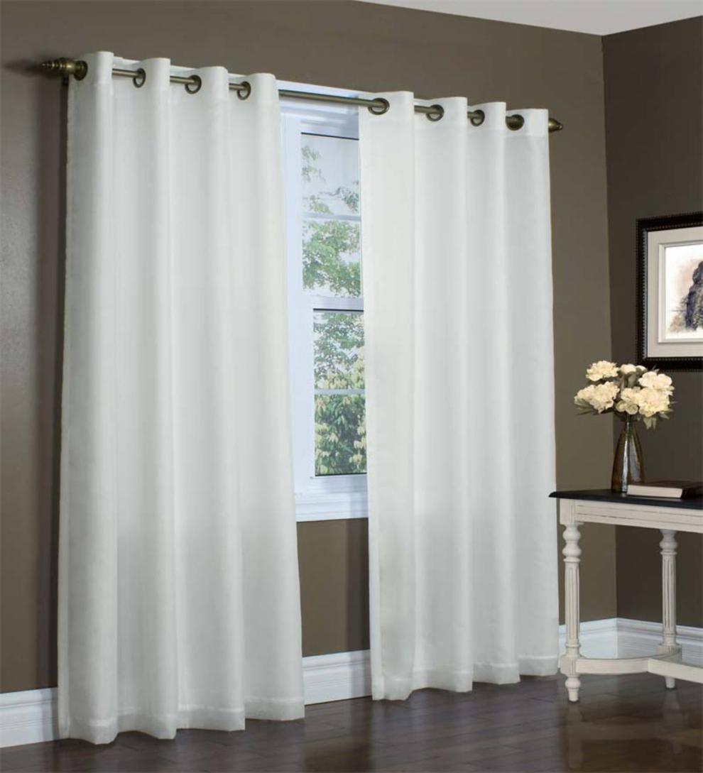 Plow &amp; Hearth Curtain Panels | Indoor Living Thermovoile Lined Grommet-Top European-Style Voile Panels