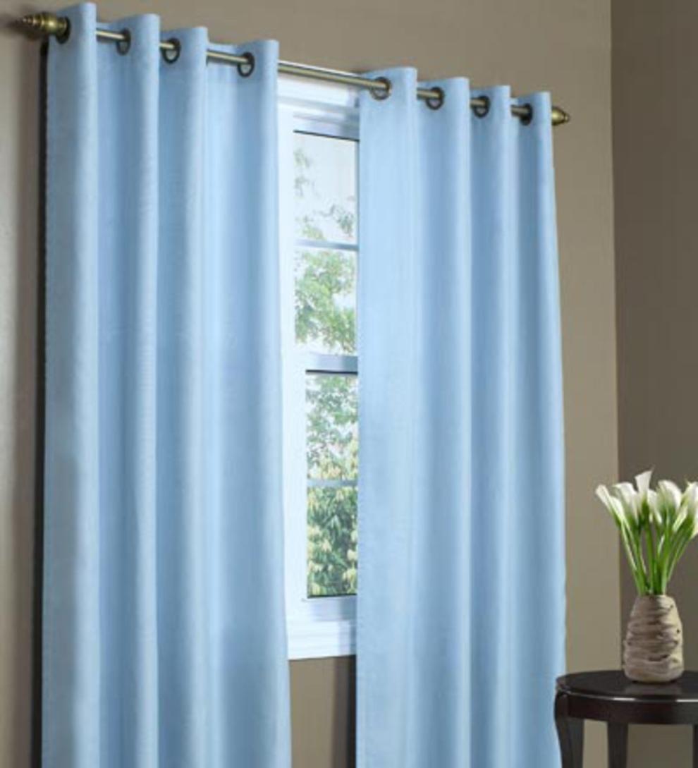 Plow &amp; Hearth Curtain Panels | Indoor Living Thermovoile Lined Grommet-Top European-Style Voile Panels