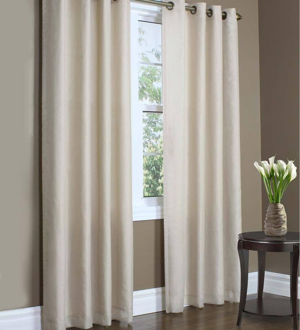 Plow &amp; Hearth Curtain Panels | Indoor Living Thermovoile Lined Grommet-Top European-Style Voile Panels