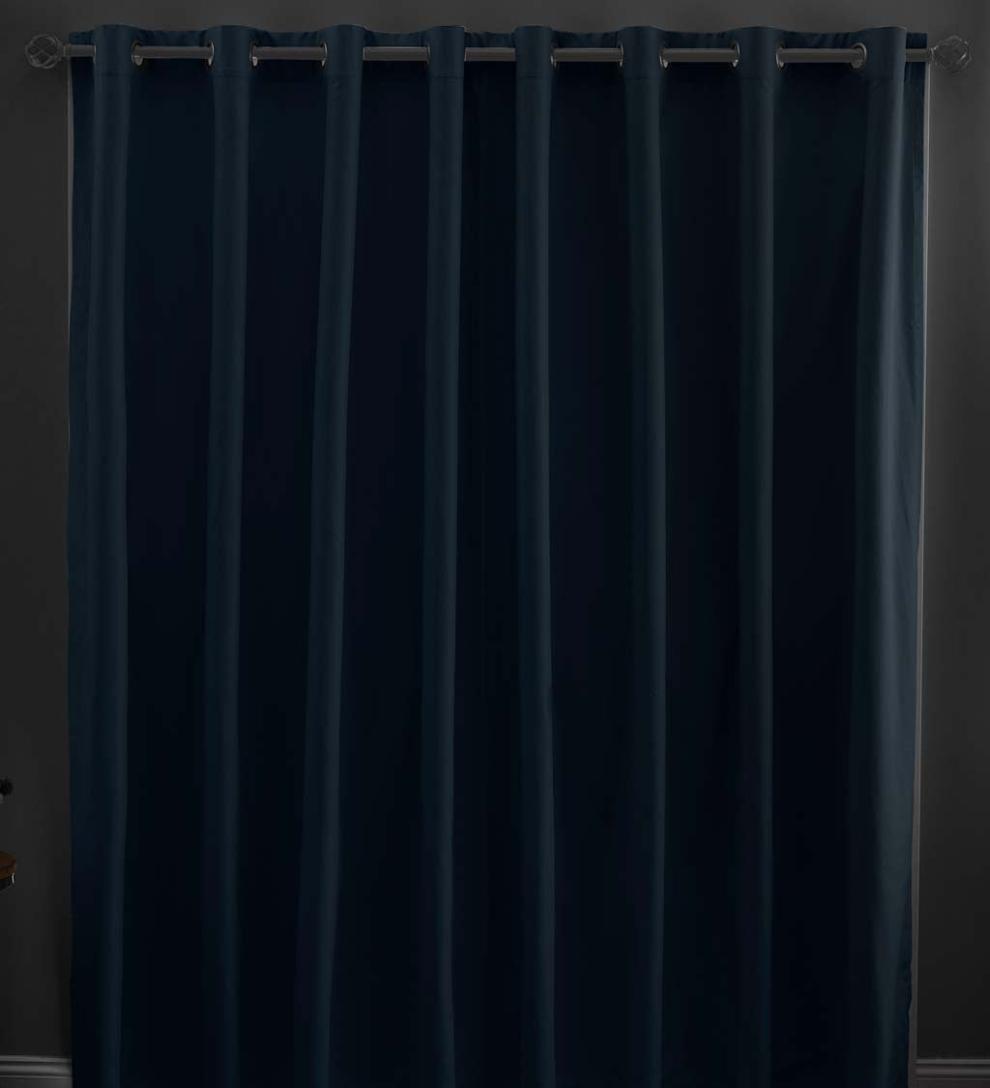 Plow &amp; Hearth Curtain Panels | Indoor Living Twilight Total Blackout Grommet Curtain Panel