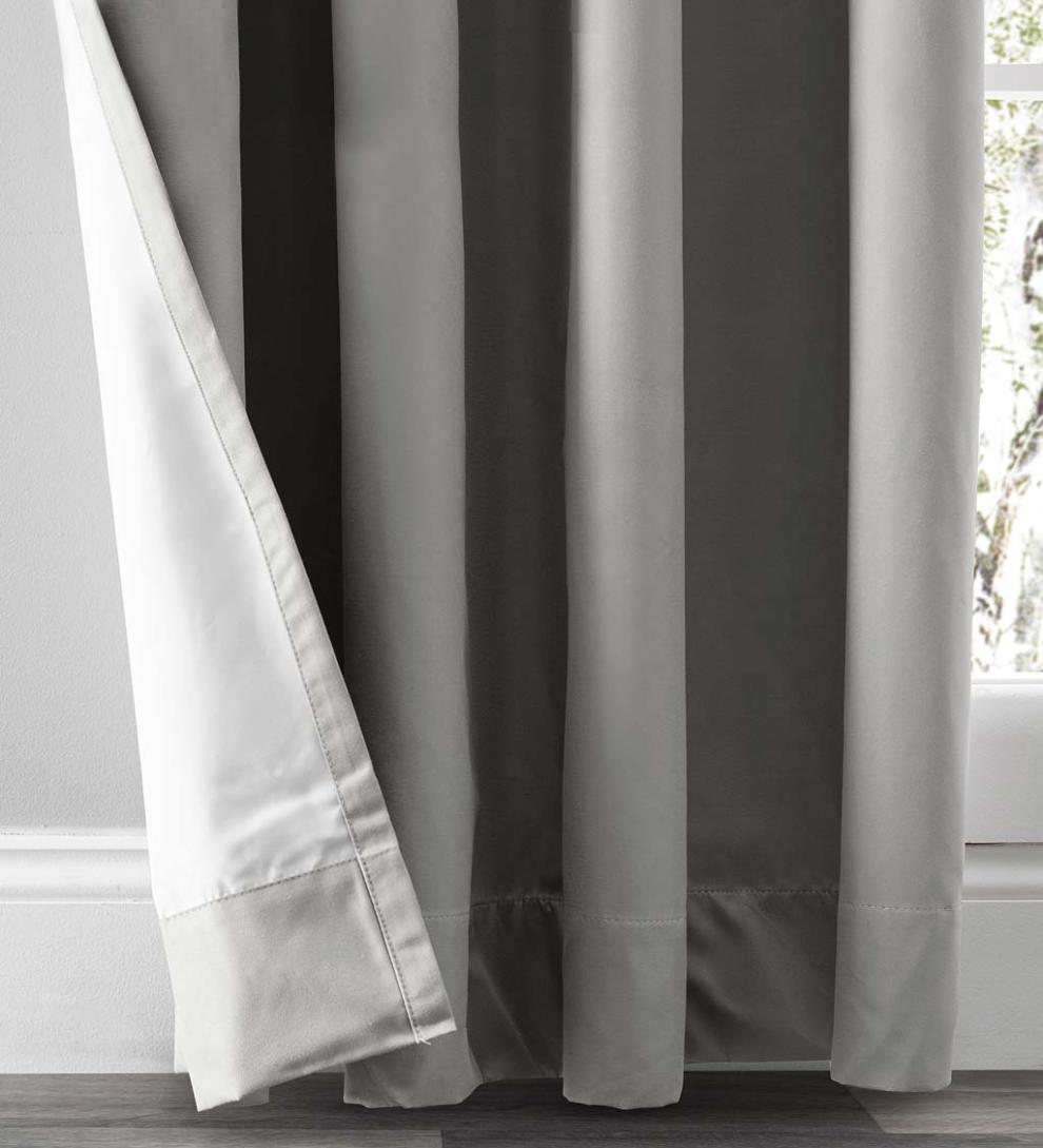 Plow &amp; Hearth Curtain Panels | Indoor Living Twilight Total Blackout Grommet Curtain Panel
