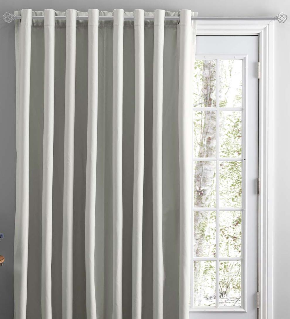 Plow &amp; Hearth Curtain Panels | Indoor Living Twilight Total Blackout Grommet Curtain Panel