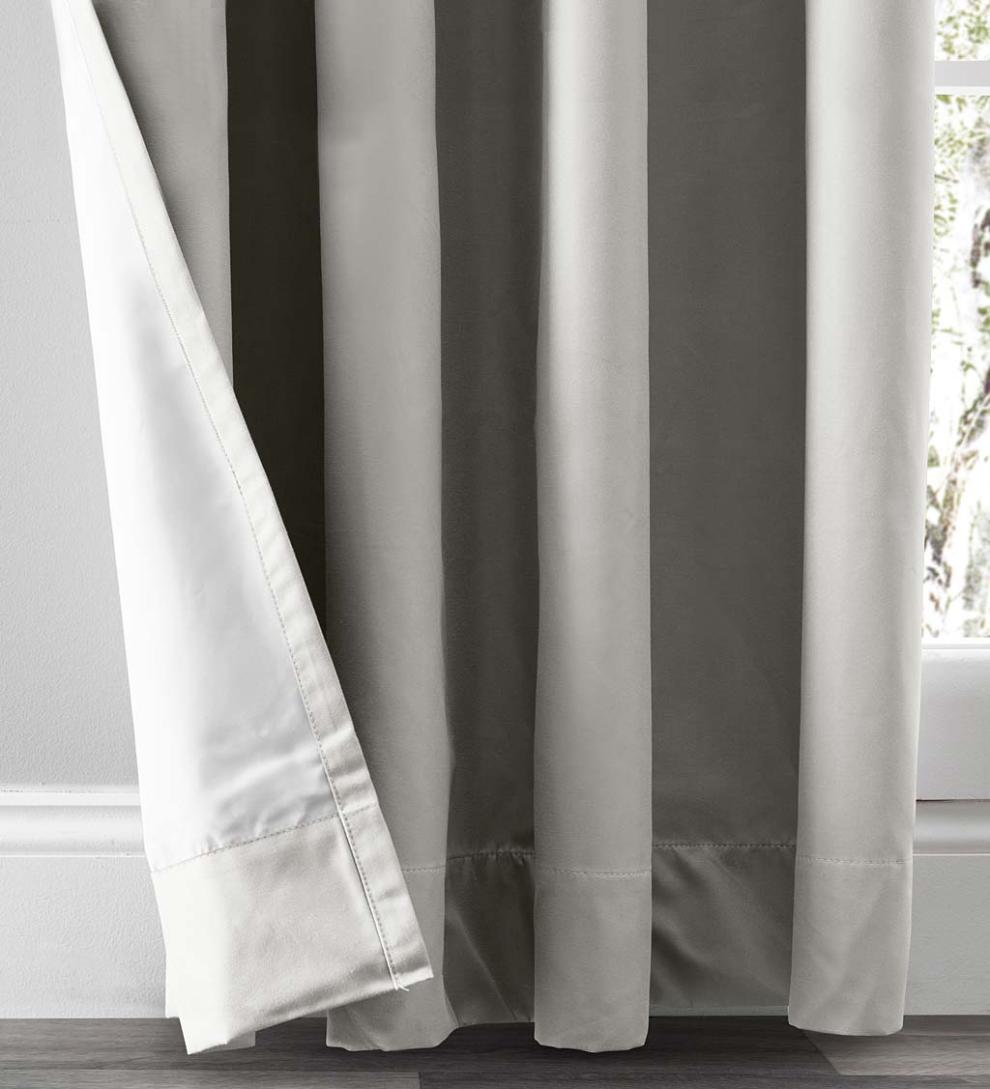 Plow &amp; Hearth Curtain Panels | Indoor Living Twilight Total Blackout Grommet Curtain Panel