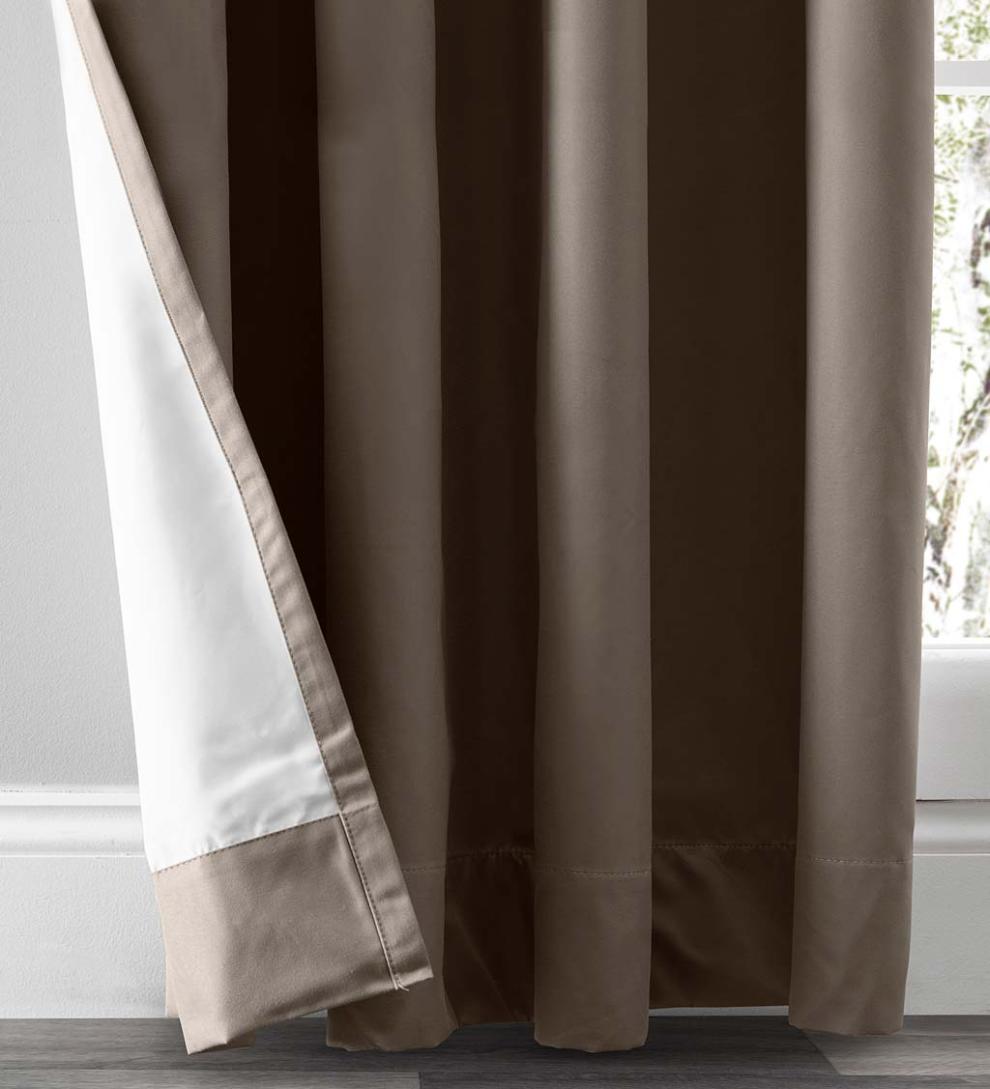 Plow &amp; Hearth Curtain Panels | Indoor Living Twilight Total Blackout Grommet Curtain Panel
