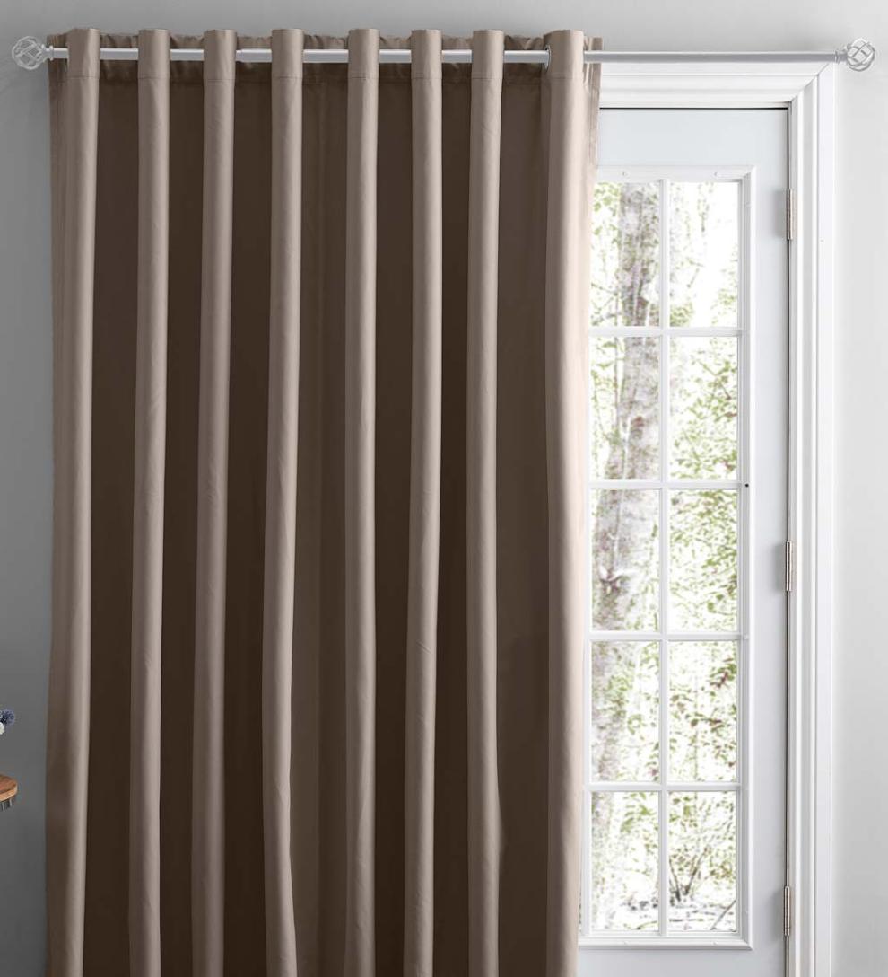 Plow &amp; Hearth Curtain Panels | Indoor Living Twilight Total Blackout Grommet Curtain Panel