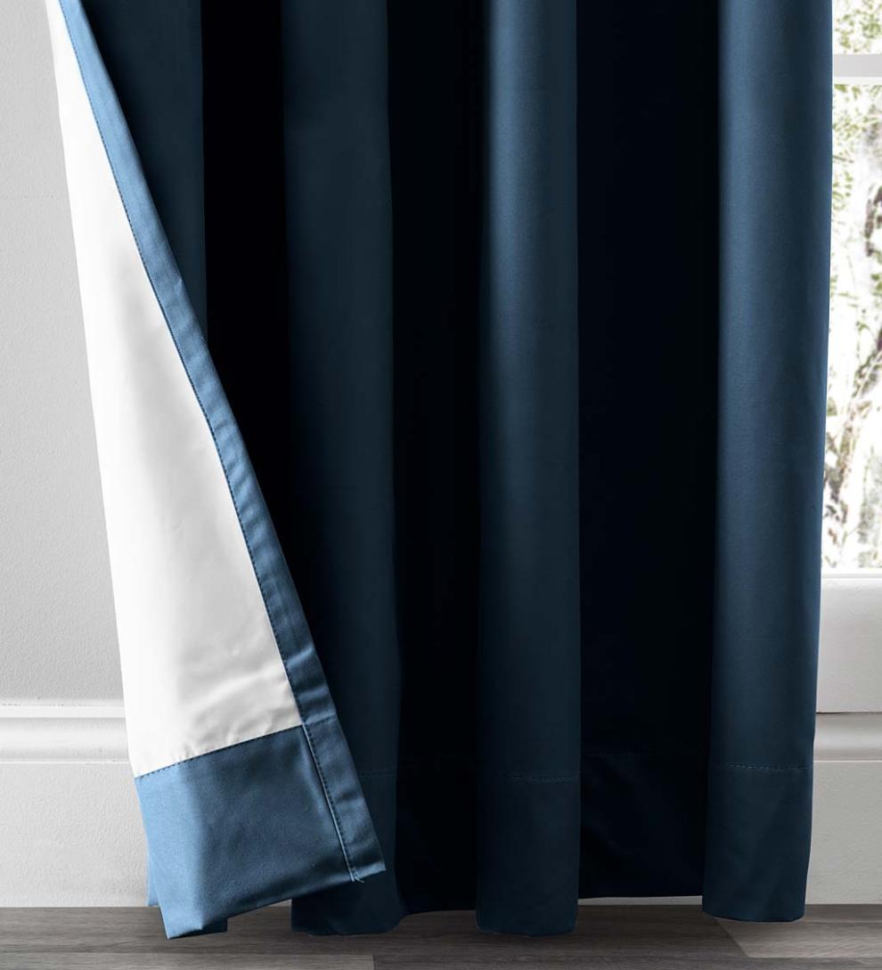 Plow &amp; Hearth Curtain Panels | Indoor Living Twilight Total Blackout Grommet Curtain Panel