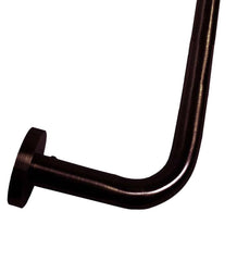 Plow &amp; Hearth Curtain Rods &amp; Hardware | Indoor Living Adjustable Bay Window Curtain Rod Set - Rubbed Matte Brass