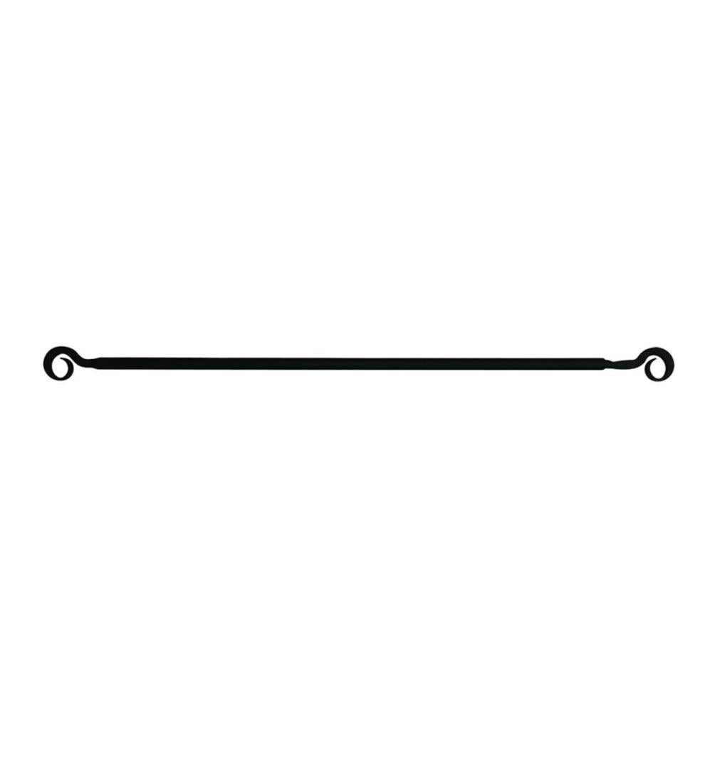 Plow &amp; Hearth Curtain Rods &amp; Hardware | Indoor Living Adjustable Wrought Iron Curtain Rod With Brackets