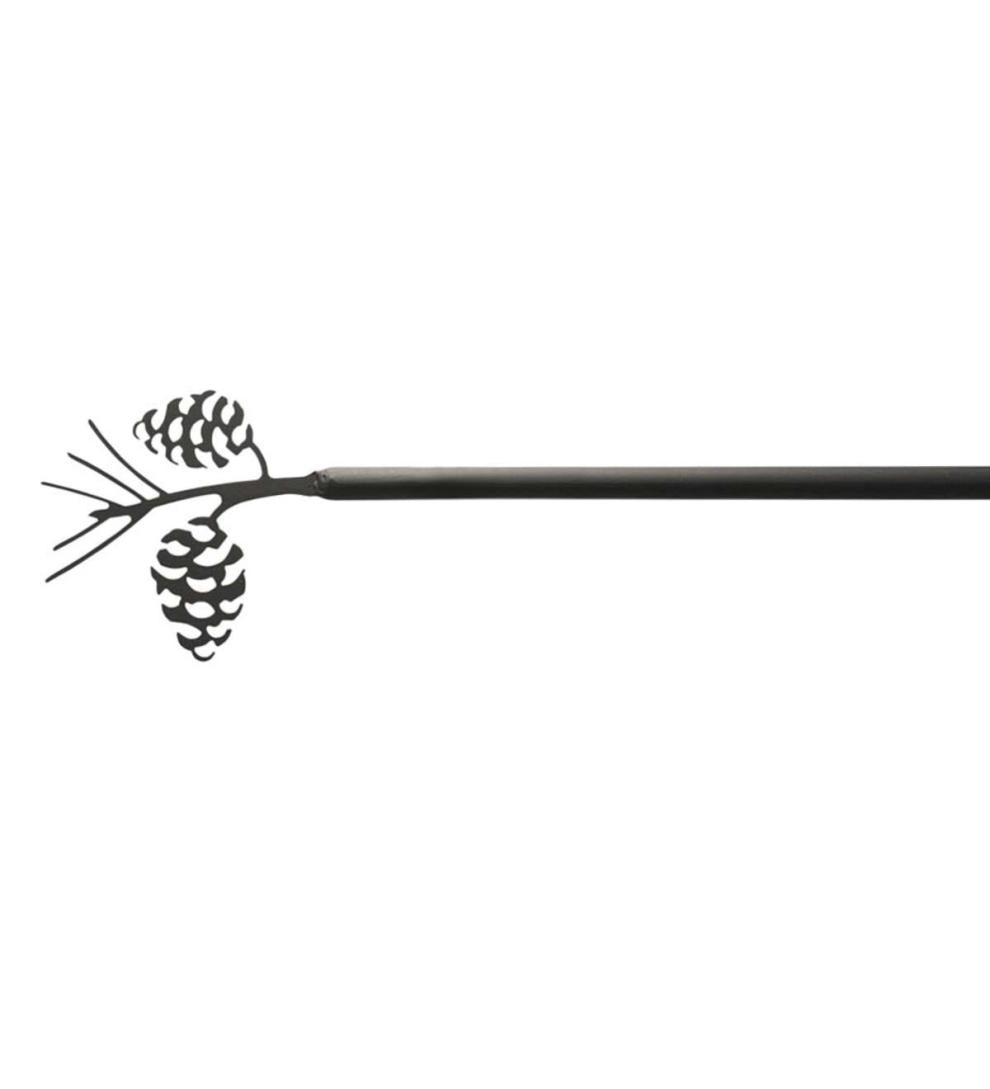 Plow &amp; Hearth Curtain Rods &amp; Hardware | Indoor Living Adjustable Wrought Iron Curtain Rod With Brackets