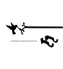 Plow &amp; Hearth Curtain Rods &amp; Hardware | Indoor Living Adjustable Wrought Iron Curtain Rod With Brackets