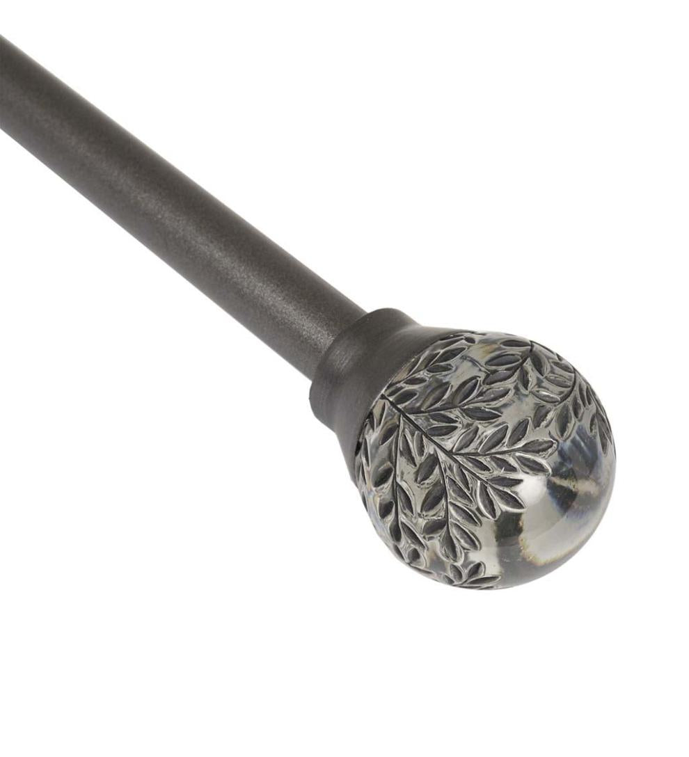 Plow &amp; Hearth Curtain Rods &amp; Hardware | Indoor Living Botanical Curtain Rod Set With Gaia Finials