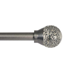 Plow &amp; Hearth Curtain Rods &amp; Hardware | Indoor Living Botanical Curtain Rod Set With Gaia Finials