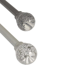 Plow &amp; Hearth Curtain Rods &amp; Hardware | Indoor Living Botanical Curtain Rod Set With Gaia Finials