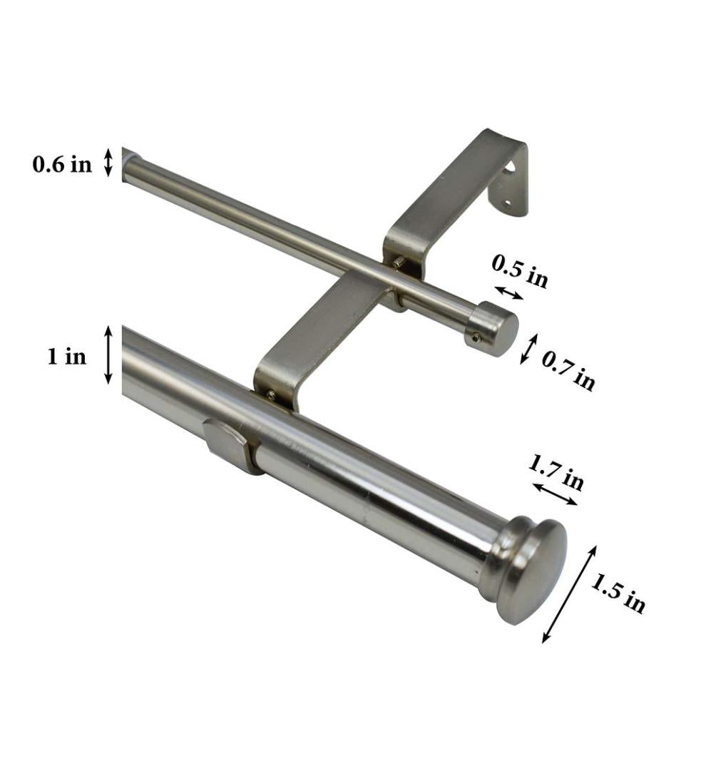 Plow &amp; Hearth Curtain Rods &amp; Hardware | Indoor Living Corona Double Curtain Rod Set