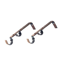 Plow &amp; Hearth Curtain Rods &amp; Hardware | Indoor Living Double-Rod Brackets, Pair - Antique Brass