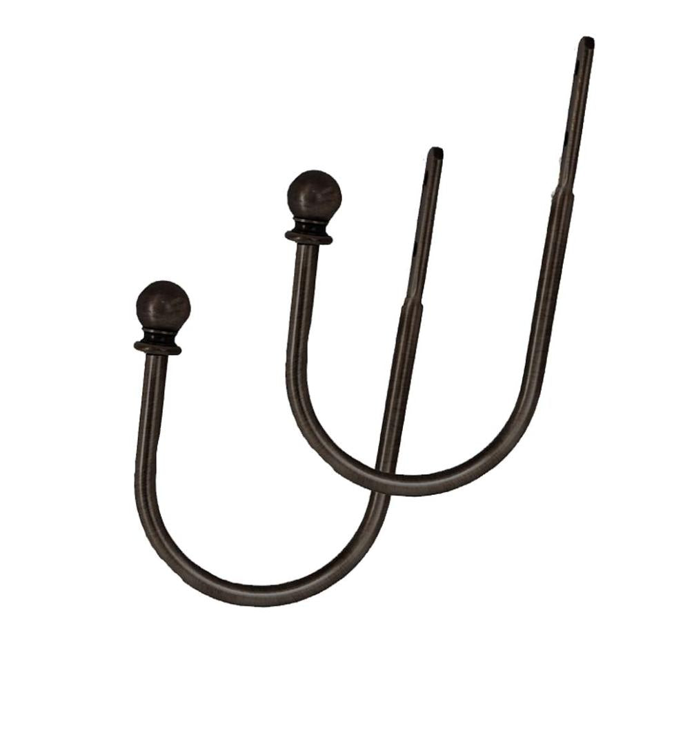 Plow &amp; Hearth Curtain Rods &amp; Hardware | Indoor Living Holdbacks, Pair - Antique Brass