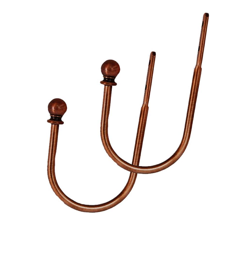 Plow &amp; Hearth Curtain Rods &amp; Hardware | Indoor Living Holdbacks, Pair - Antique Brass