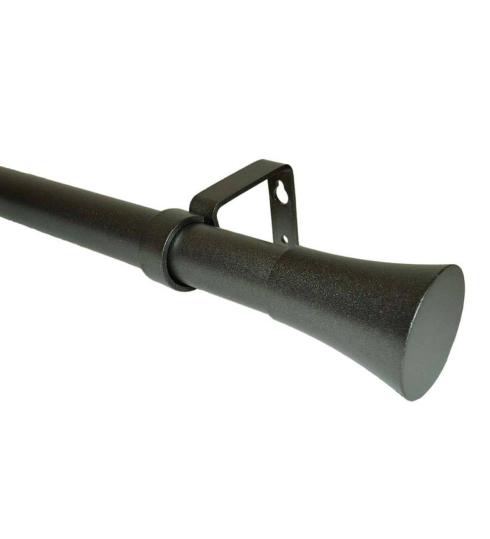 Plow &amp; Hearth Curtain Rods &amp; Hardware | Indoor Living Indoor-Outdoor Stainless Steel Curtain Rod Set With Flare Finial