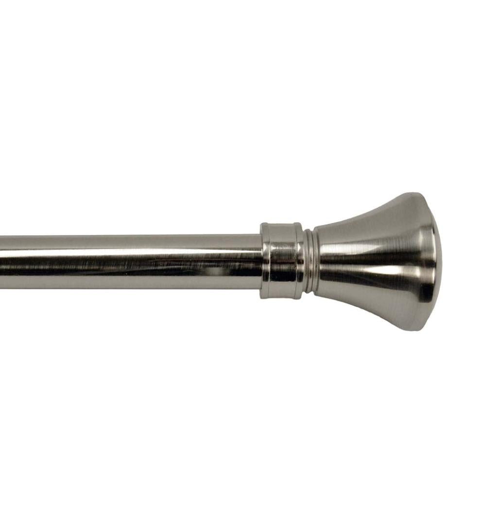 Plow &amp; Hearth Curtain Rods &amp; Hardware | Indoor Living Lexington Adjustable Curtain Rod Collection With Flare Finial