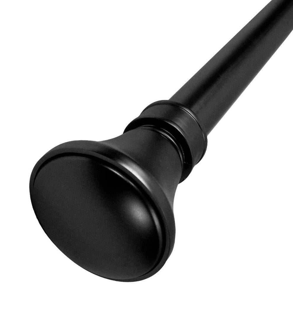 Plow &amp; Hearth Curtain Rods &amp; Hardware | Indoor Living Lexington Adjustable Curtain Rod Collection With Flare Finial