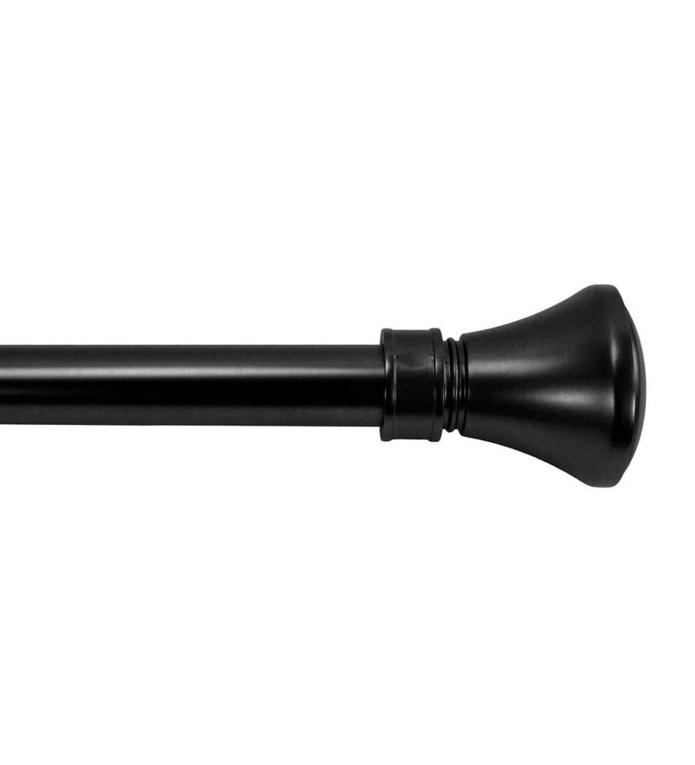 Plow &amp; Hearth Curtain Rods &amp; Hardware | Indoor Living Lexington Adjustable Curtain Rod Collection With Flare Finial