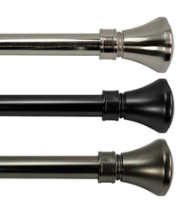 Plow &amp; Hearth Curtain Rods &amp; Hardware | Indoor Living Lexington Adjustable Curtain Rod Collection With Flare Finial