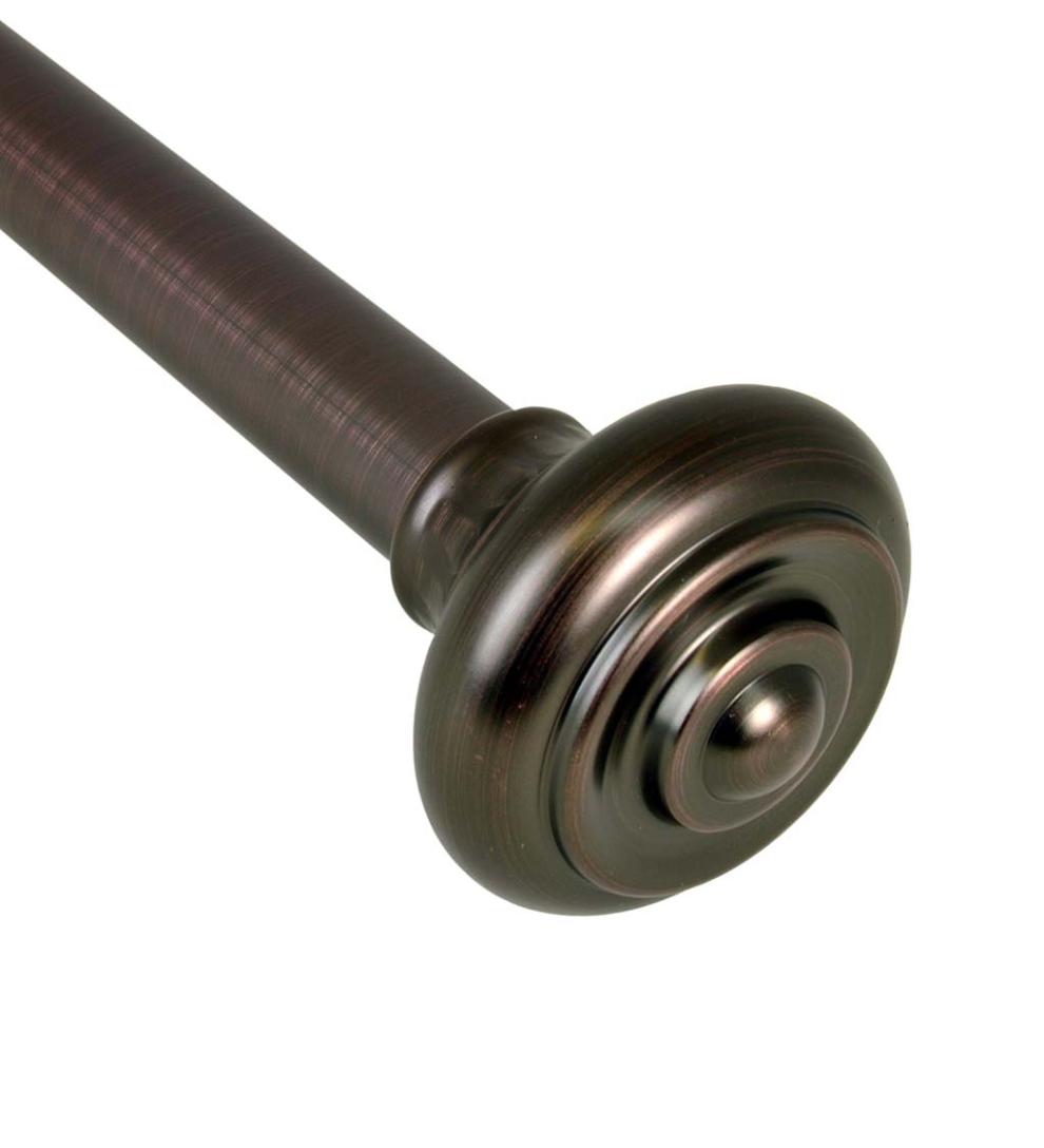 Plow &amp; Hearth Curtain Rods &amp; Hardware | Indoor Living Lexington Adjustable Curtain Rod Collection With Royale Finial