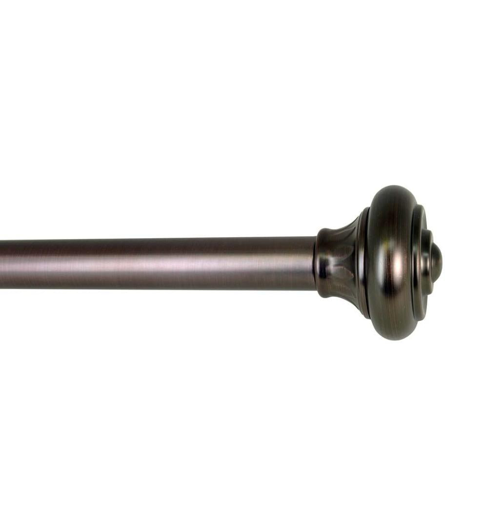Plow &amp; Hearth Curtain Rods &amp; Hardware | Indoor Living Lexington Adjustable Curtain Rod Collection With Royale Finial