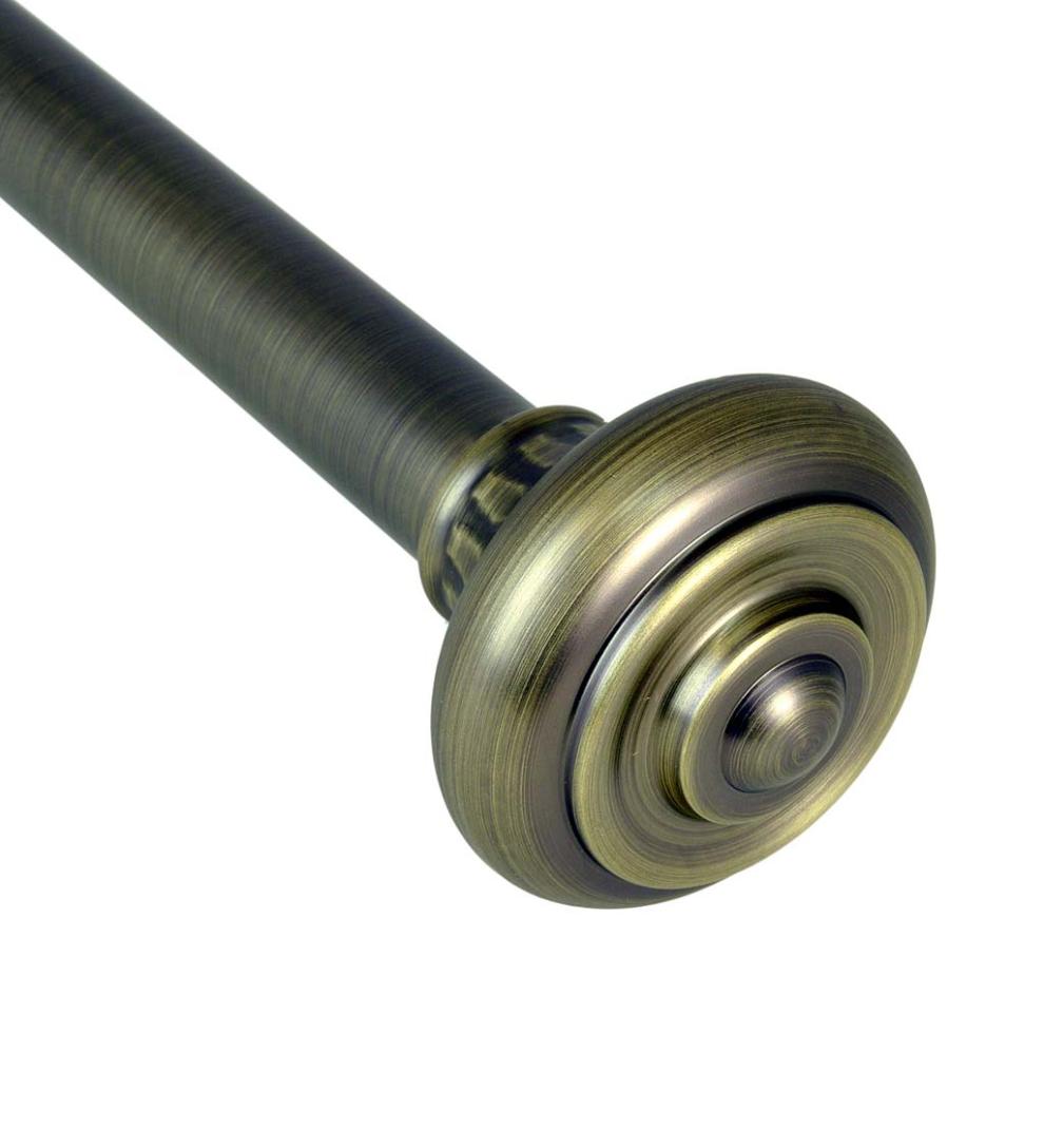 Plow &amp; Hearth Curtain Rods &amp; Hardware | Indoor Living Lexington Adjustable Curtain Rod Collection With Royale Finial