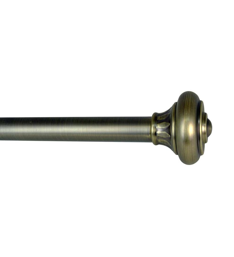 Plow &amp; Hearth Curtain Rods &amp; Hardware | Indoor Living Lexington Adjustable Curtain Rod Collection With Royale Finial
