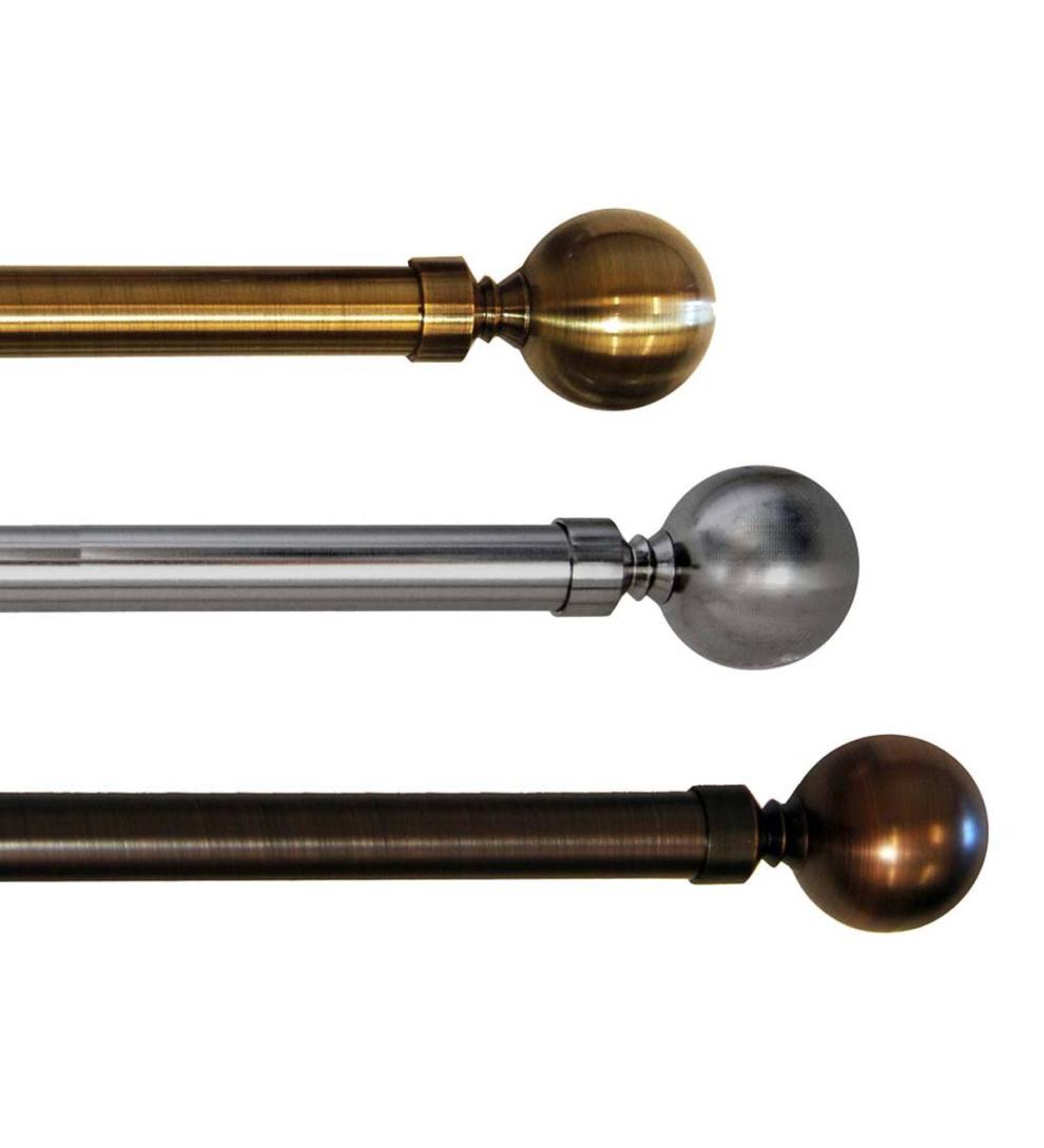 Plow &amp; Hearth Curtain Rods &amp; Hardware | Indoor Living Lexington Adjustable Curtain Rod Collection