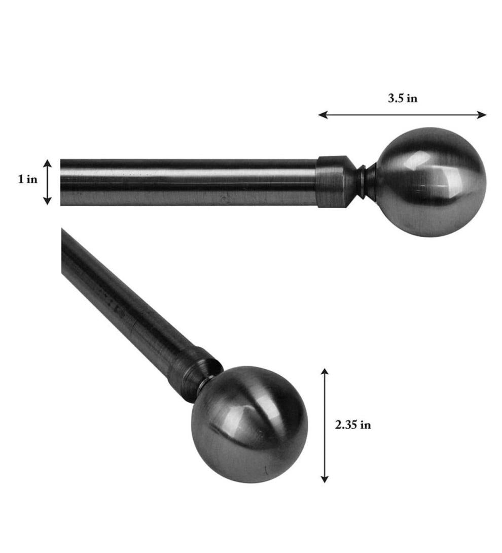 Plow &amp; Hearth Curtain Rods &amp; Hardware | Indoor Living Lexington Adjustable Curtain Rod Collection