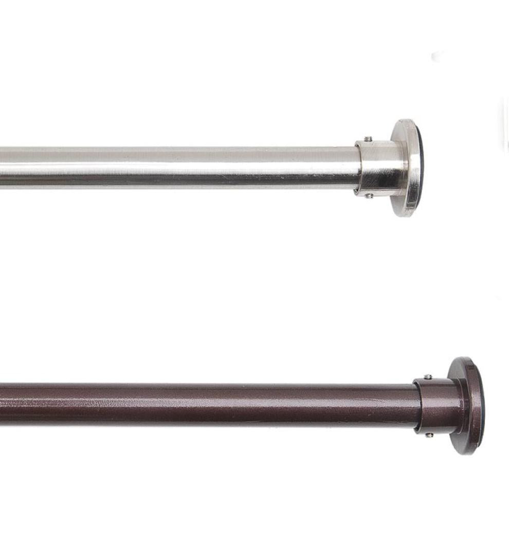 Plow &amp; Hearth Curtain Rods &amp; Hardware | Indoor Living Stainless Steel Indoor Or Outdoor Tension Curtain Rod