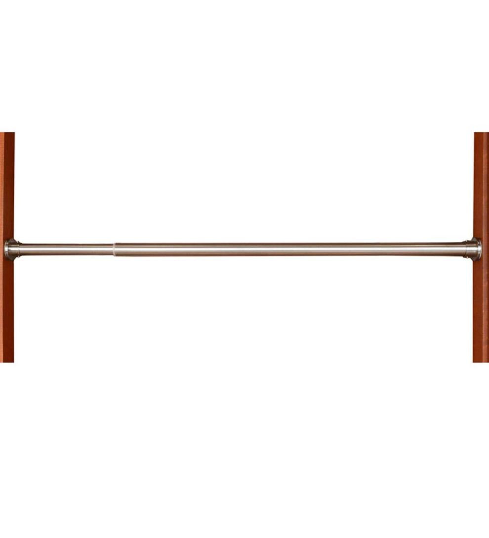 Plow &amp; Hearth Curtain Rods &amp; Hardware | Indoor Living Stainless Steel Indoor-Outdoor Spring Tension Curtain Rod Set