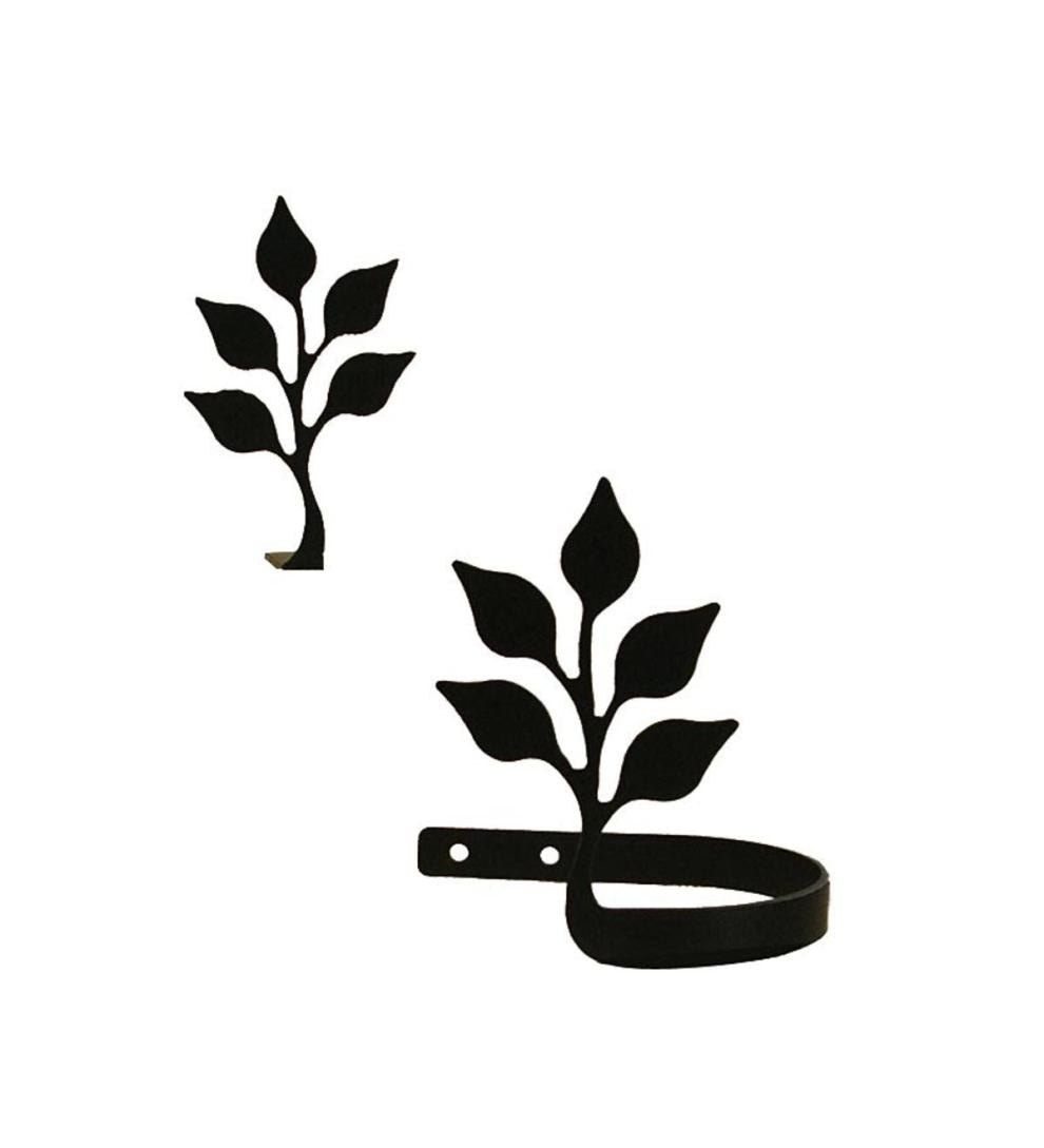 Plow &amp; Hearth Curtain Rods &amp; Hardware | Indoor Living Usa-Made Wrought Iron Curtain Tiebacks - Bear